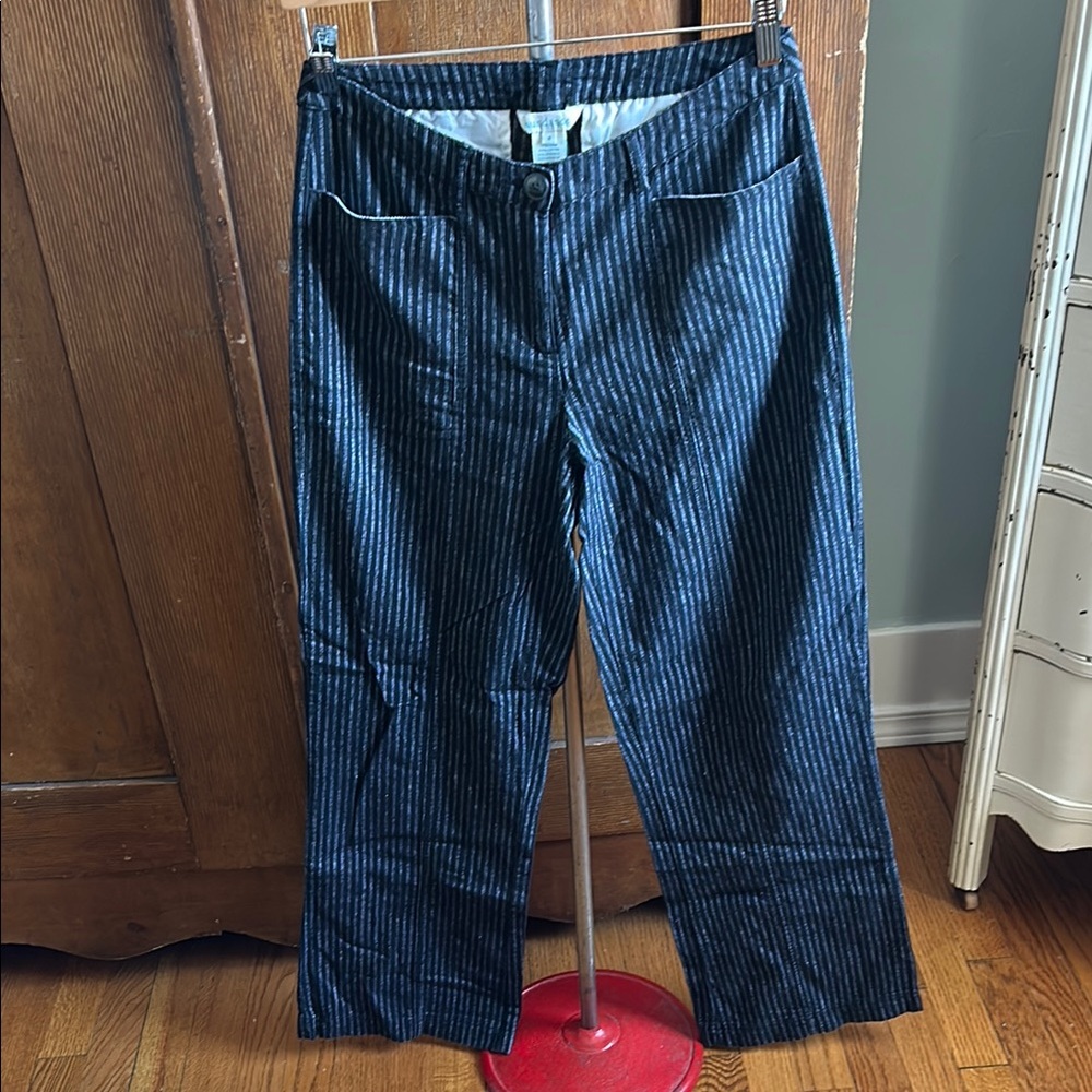Sundance Pinstriped Linen Pants Size 4 - Picture 4 of 9